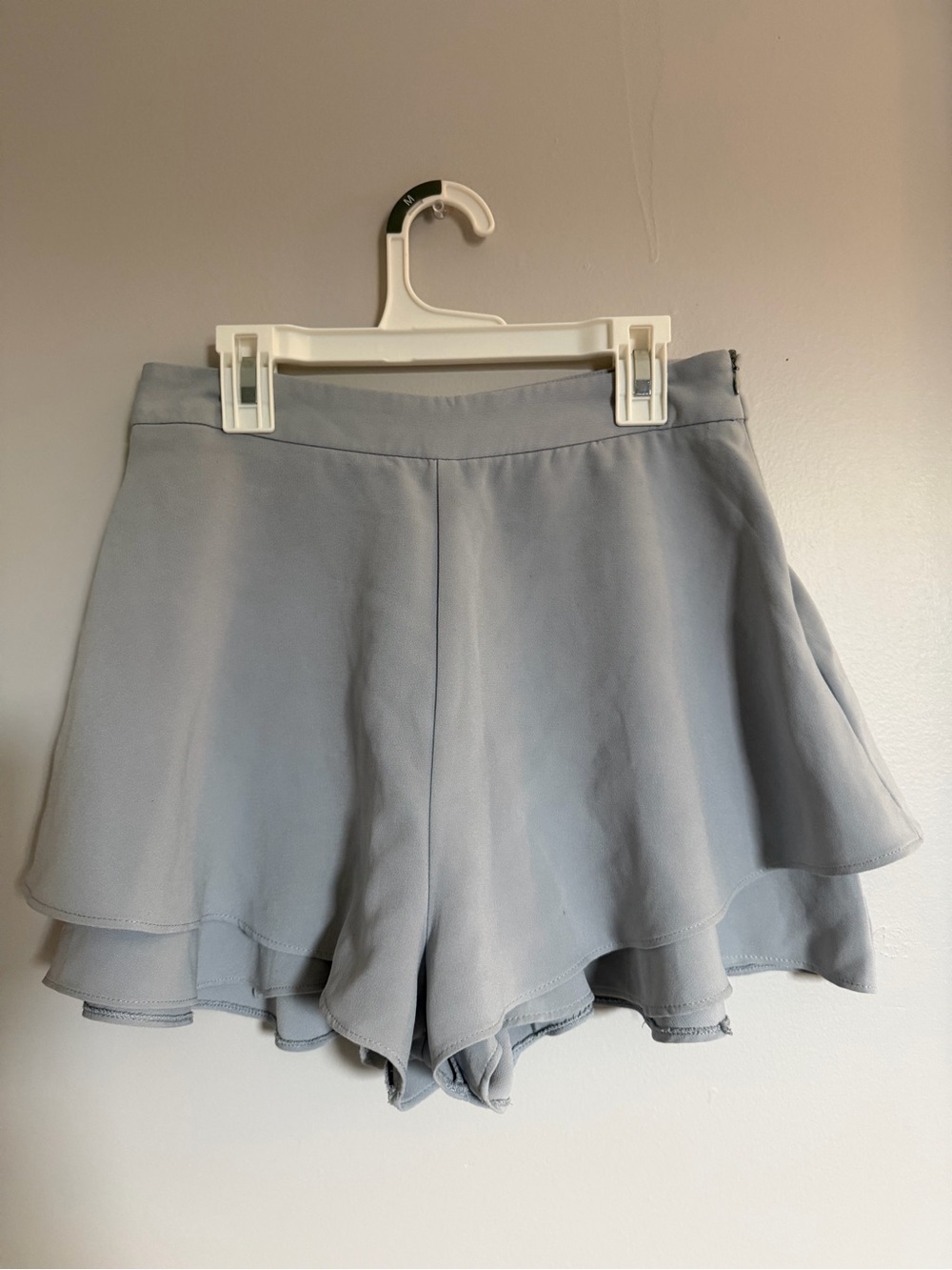 Zara Light Gray Ruffle Hem Skort